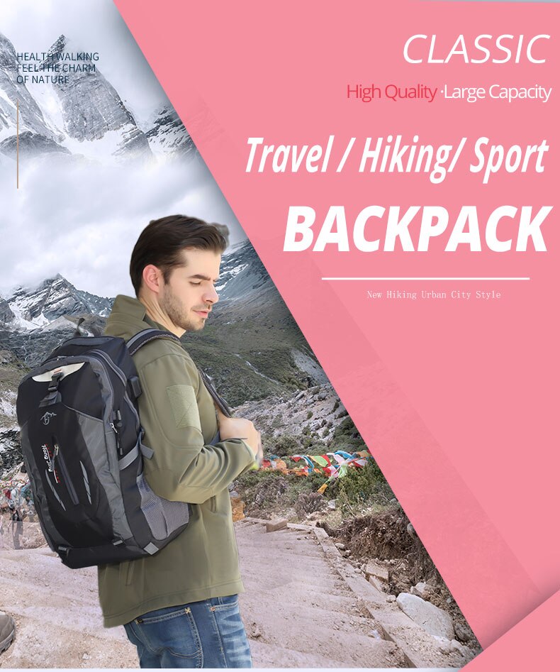 Classic Travel Backpack Men Waterproof Hiking Computer Laptop Backpack Bag Men School Sport Backpack Men Nylon Outdoor Bag Wome Classic Travel Backpack Men Waterproof Hiking Computer Laptop Backpack Bag Men School Sport Backpack Men Nylon Outdoor Bag Wome